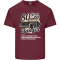 80 Year Old Banger Birthday 80th Year Old Mens Cotton T-Shirt Tee Top Maroon