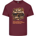 80 Year Old Banger Birthday 80th Year Old Mens Cotton T-Shirt Tee Top Maroon