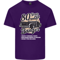 80 Year Old Banger Birthday 80th Year Old Mens Cotton T-Shirt Tee Top Purple