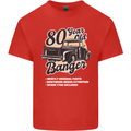 80 Year Old Banger Birthday 80th Year Old Mens Cotton T-Shirt Tee Top Red