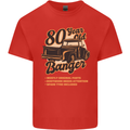 80 Year Old Banger Birthday 80th Year Old Mens Cotton T-Shirt Tee Top Red