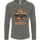 80 Year Old Banger Birthday 80th Year Old Mens Long Sleeve T-Shirt Charcoal