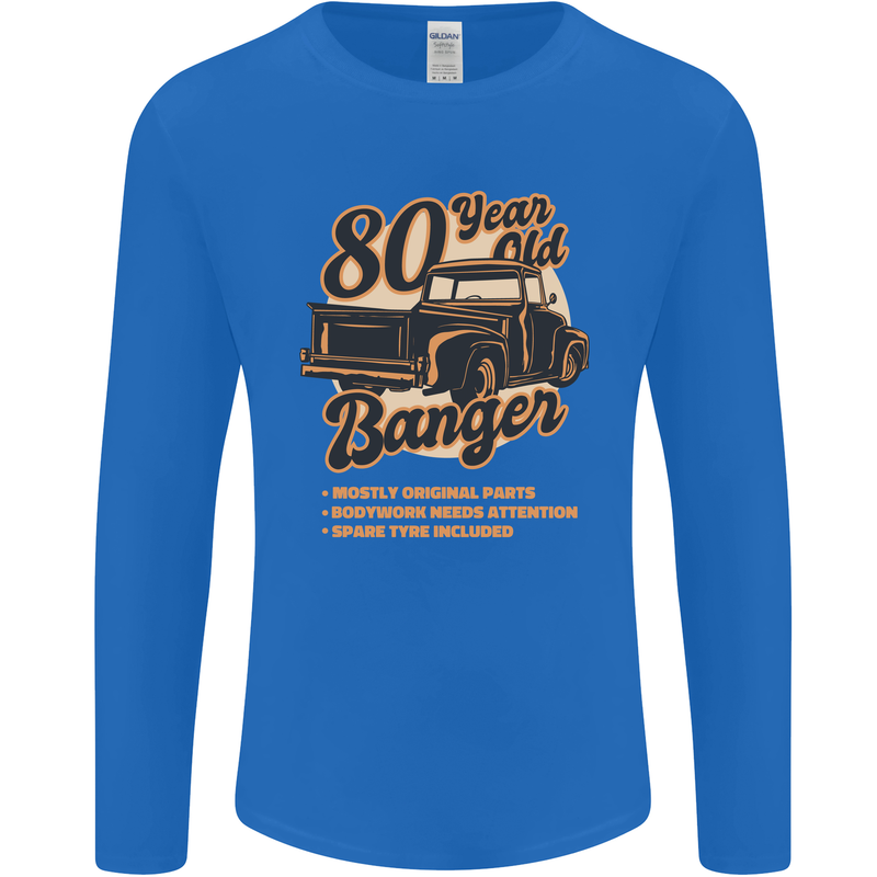 80 Year Old Banger Birthday 80th Year Old Mens Long Sleeve T-Shirt Royal Blue