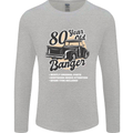 80 Year Old Banger Birthday 80th Year Old Mens Long Sleeve T-Shirt Sports Grey