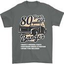 80 Year Old Banger Birthday 80th Year Old Mens T-Shirt 100% Cotton Charcoal