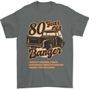 80 Year Old Banger Birthday 80th Year Old Mens T-Shirt 100% Cotton Charcoal