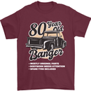 80 Year Old Banger Birthday 80th Year Old Mens T-Shirt 100% Cotton Maroon