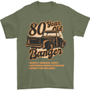 80 Year Old Banger Birthday 80th Year Old Mens T-Shirt 100% Cotton Military Green