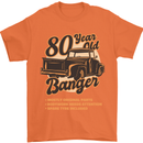 80 Year Old Banger Birthday 80th Year Old Mens T-Shirt 100% Cotton Orange