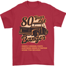 80 Year Old Banger Birthday 80th Year Old Mens T-Shirt 100% Cotton Red