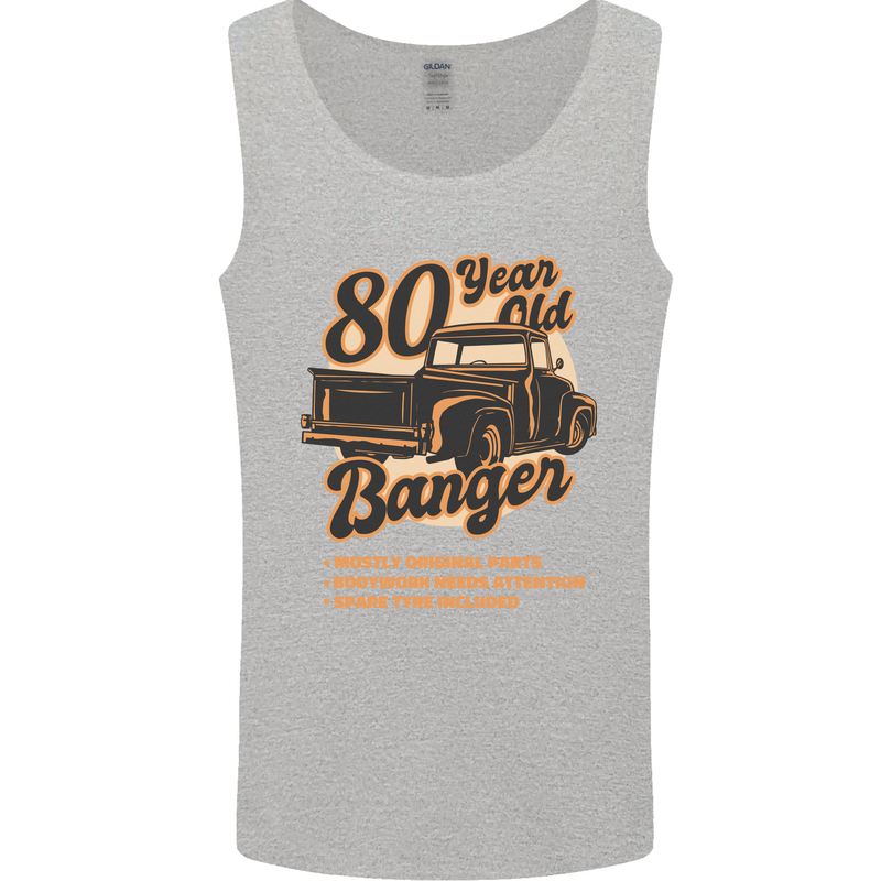 80 Year Old Banger Birthday 80th Year Old Mens Vest Tank Top Sports Grey