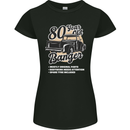 80 Year Old Banger Birthday 80th Year Old Womens Petite Cut T-Shirt Black