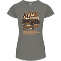 80 Year Old Banger Birthday 80th Year Old Womens Petite Cut T-Shirt Charcoal
