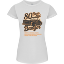 80 Year Old Banger Birthday 80th Year Old Womens Petite Cut T-Shirt White
