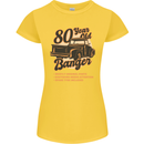 80 Year Old Banger Birthday 80th Year Old Womens Petite Cut T-Shirt Yellow