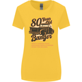 80 Year Old Banger Birthday 80th Year Old Womens Wider Cut T-Shirt Yellow
