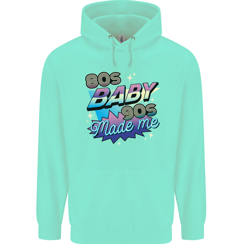 80s Baby 90s Made Me Music Pop Rock Childrens Kids Hoodie Peppermint