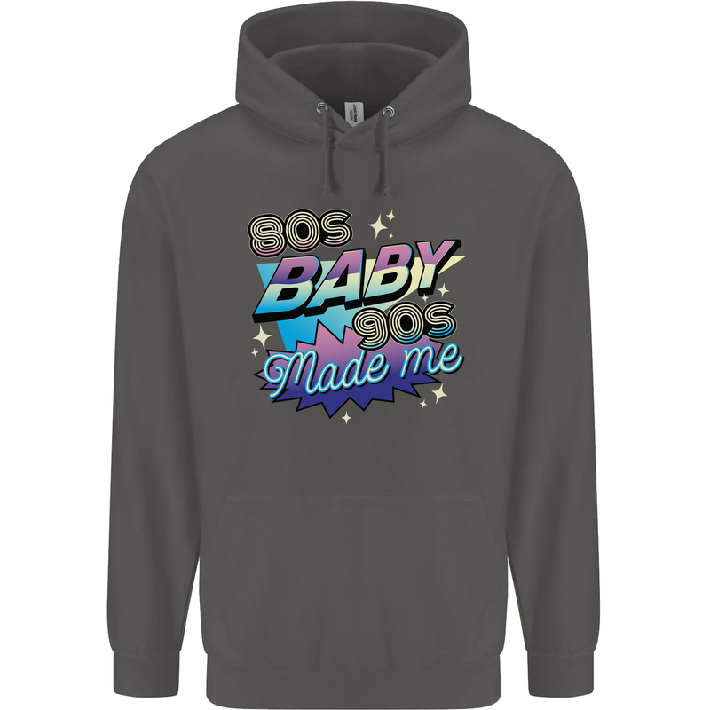 80s Baby 90s Made Me Music Pop Rock Childrens Kids Hoodie Storm Grey