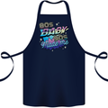 80s Baby 90s Made Me Music Pop Rock Cotton Apron 100% Organic Navy Blue