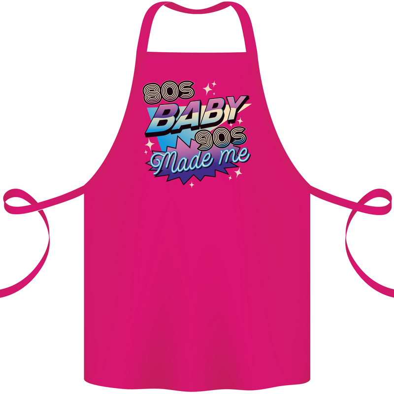80s Baby 90s Made Me Music Pop Rock Cotton Apron 100% Organic Pink