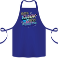 80s Baby 90s Made Me Music Pop Rock Cotton Apron 100% Organic Royal Blue