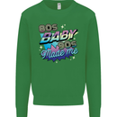 80s Baby 90s Made Me Music Pop Rock Kids Sweatshirt Jumper Irish Green