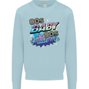 80s Baby 90s Made Me Music Pop Rock Kids Sweatshirt Jumper Light Blue