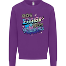 80s Baby 90s Made Me Music Pop Rock Kids Sweatshirt Jumper Purple
