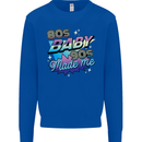 80s Baby 90s Made Me Music Pop Rock Kids Sweatshirt Jumper Royal Blue