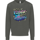 80s Baby 90s Made Me Music Pop Rock Kids Sweatshirt Jumper Storm Grey
