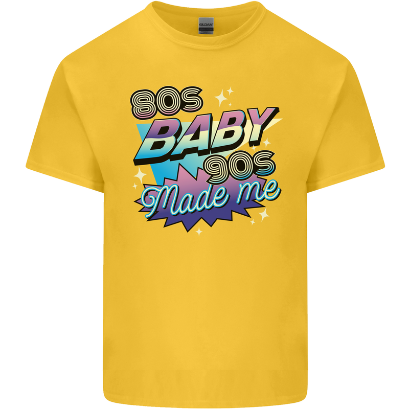80s Baby 90s Made Me Music Pop Rock Kids T-Shirt Childrens Yellow