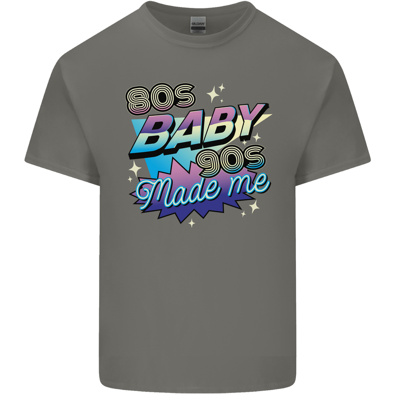 80s Baby 90s Made Me Music Pop Rock Mens Cotton T-Shirt Tee Top Charcoal