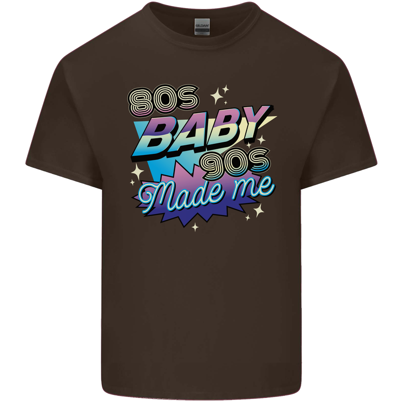 80s Baby 90s Made Me Music Pop Rock Mens Cotton T-Shirt Tee Top Dark Chocolate