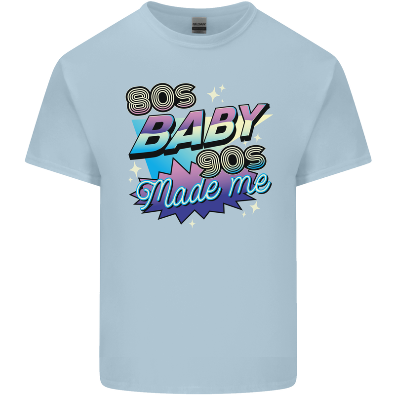 80s Baby 90s Made Me Music Pop Rock Mens Cotton T-Shirt Tee Top Light Blue