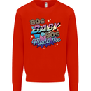 80s Baby 90s Made Me Music Pop Rock Mens Sweatshirt Jumper Bright Red