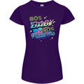 80s Baby 90s Made Me Music Pop Rock Womens Petite Cut T-Shirt Purple