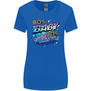 80s Baby 90s Made Me Music Pop Rock Womens Wider Cut T-Shirt Royal Blue