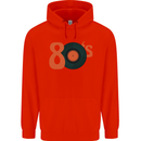 80s Music Vinyl Record Decks Turntable Childrens Kids Hoodie Bright Red