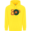 80s Music Vinyl Record Decks Turntable Childrens Kids Hoodie Yellow