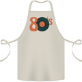 80s Music Vinyl Record Decks Turntable Cotton Apron 100% Organic Natural