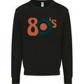 80s Music Vinyl Record Decks Turntable Kids Sweatshirt Jumper Black