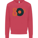 80s Music Vinyl Record Decks Turntable Kids Sweatshirt Jumper Heliconia