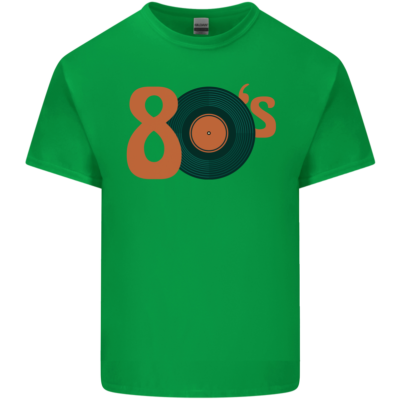 80s Music Vinyl Record Decks Turntable Kids T-Shirt Childrens Irish Green