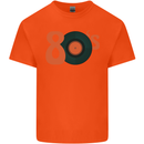 80s Music Vinyl Record Decks Turntable Kids T-Shirt Childrens Orange