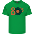 80s Music Vinyl Record Decks Turntable Mens Cotton T-Shirt Tee Top Irish Green