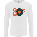 80s Music Vinyl Record Decks Turntable Mens Long Sleeve T-Shirt White