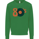 80s Music Vinyl Record Decks Turntable Mens Sweatshirt Jumper Irish Green