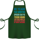 80th Birthday 80 Year Old Cotton Apron 100% Organic Forest Green