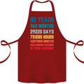 80th Birthday 80 Year Old Cotton Apron 100% Organic Maroon