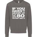 80th Birthday 80 Year Old Don't Grow Up Funny Mens Sweatshirt Jumper Charcoal